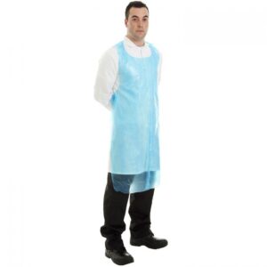 Disposable Blue Polythene Aprons to buy from Cleaning Supplies 2u