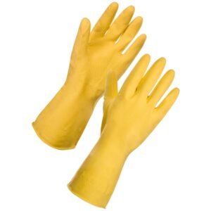 Yellow Household Latex Gloves to buy from Cleaning Supplies 2U