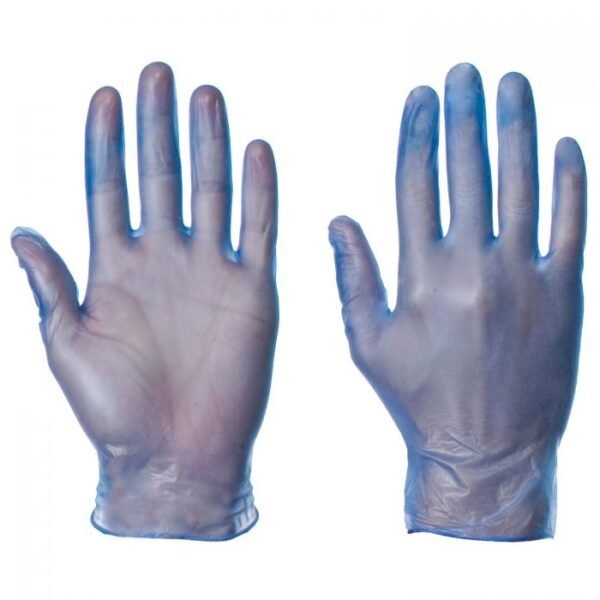 Blue Powdered Vinyl Gloves to buy from Cleaning Supplies 2U