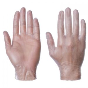 Powder Free Clear Vinyl Gloves to buy from Cleaning Supplies 2U